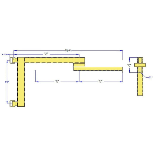 All Lift Cranes CW-FAR Series Wall Mounted Articulating Jib Crane | 1/8 Ton Capacity