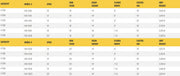 Table listing specifications for gantry crane models, including dimensions.