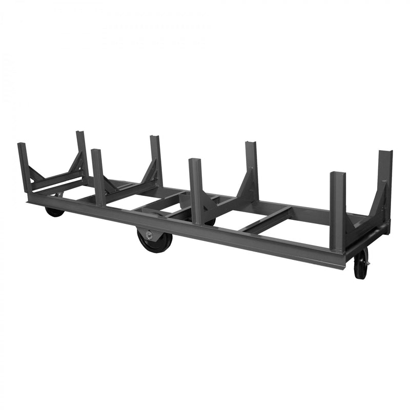 Durham Bar Cradle Truck With (2) Swivel 8" x 2" Phenolic Casters And (2) Rigid 12" x 3" Phenolic Wheels With 3 Cradles