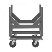 Durham Bar Cradle Truck With (4) Swivel 6" x 2" Phenolic Casters And 2 Cradles, Gray