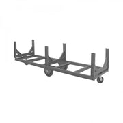 Durham Bar Cradle Truck With (2) Swivel 6" x 2" Phenolic Casters And (2) 10" x 2-1/2" Phenolic Wheels With 3 Cradles