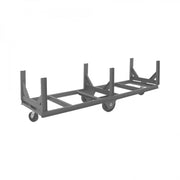 Durham Bar Cradle Truck With (2) Swivel 6" x 2" Phenolic Casters And (2) 10" x 2-1/2" Phenolic Wheels With 3 Cradles