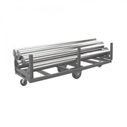 Durham Bar Cradle Truck With (2) Swivel 6" x 2" Phenolic Casters And (2) 10" x 2-1/2" Phenolic Wheels With 3 Cradles