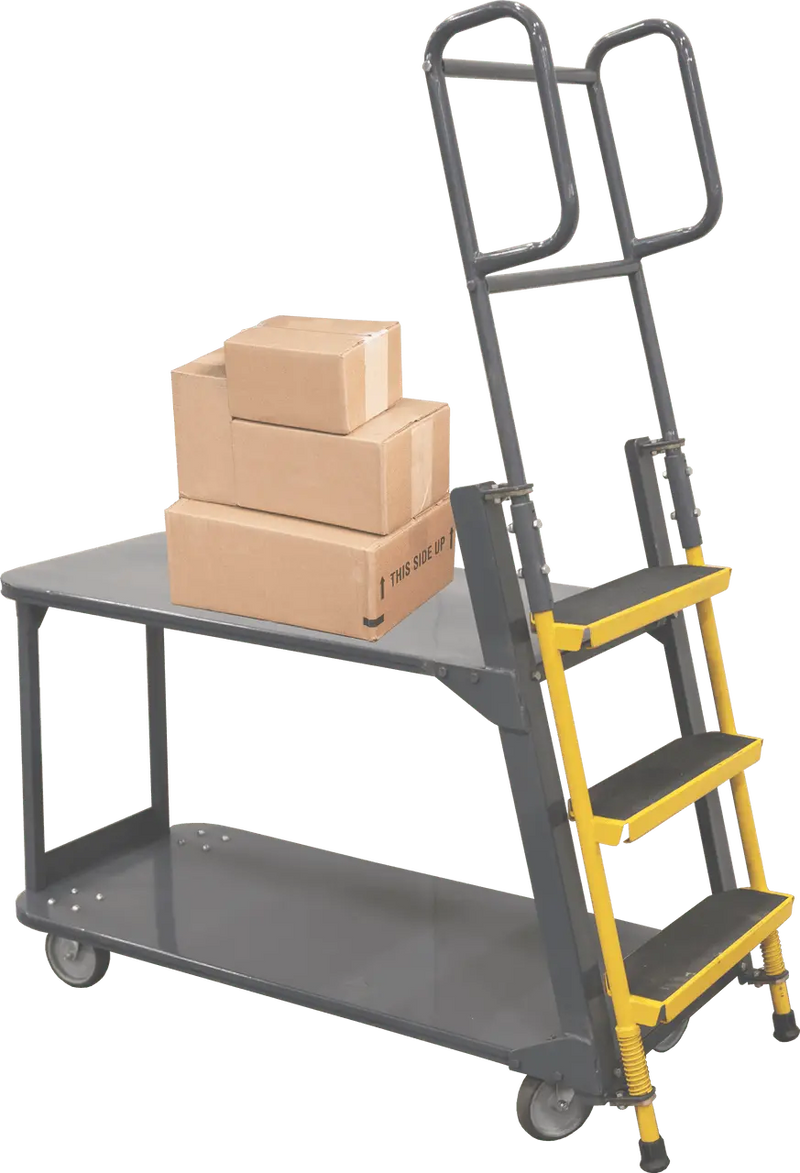 BMLC - Ballymore Steel Stockpicker Cart w/2 Shelves, 1000 lb. Capacity, 51"L x 21"W x 63"H Ballymore
