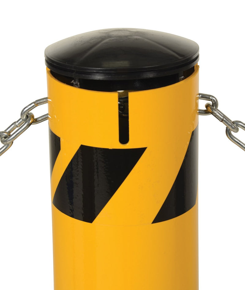 Vestil Steel Pipe Bollard with Chain Slots