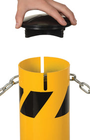 Vestil Steel Pipe Bollard with Chain Slots
