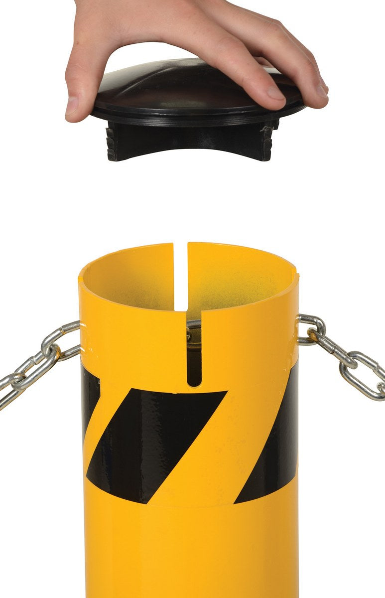 Vestil Steel Pipe Bollard with Chain Slots