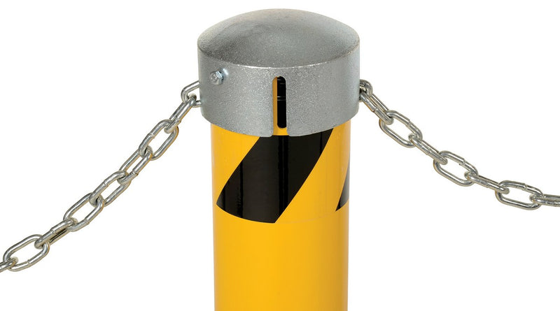 Vestil Steel Pipe Bollard with Chain Slots