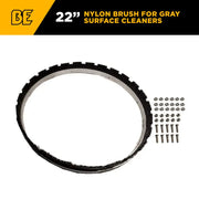 BRUSH, NYLON WAW 22" GREY BE Power Equipment