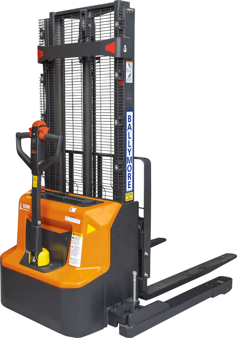 Ballymore BALLYPAL26NSL114 - Lithium Powered Straddle Leg Walkie Electric Stacker - 2600 Lb. Capacity - 114" Lift Ballymore