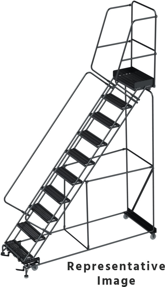 Ballymore Cal-OSHA Slope-Walk Steel Rolling Ladder Ballymore
