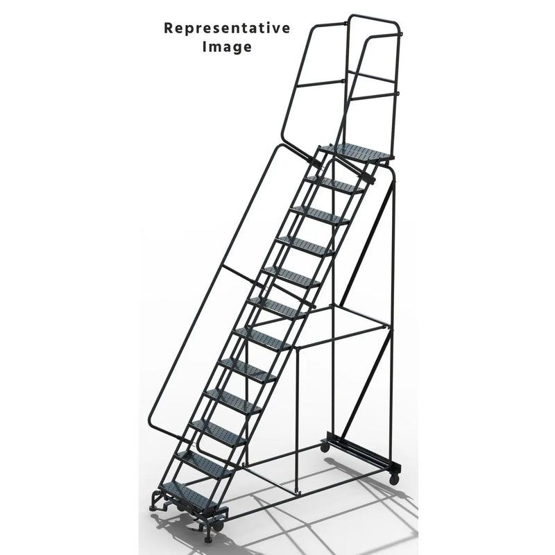 Ballymore Cal-OSHA Steel Rolling Ladder — Perforated
