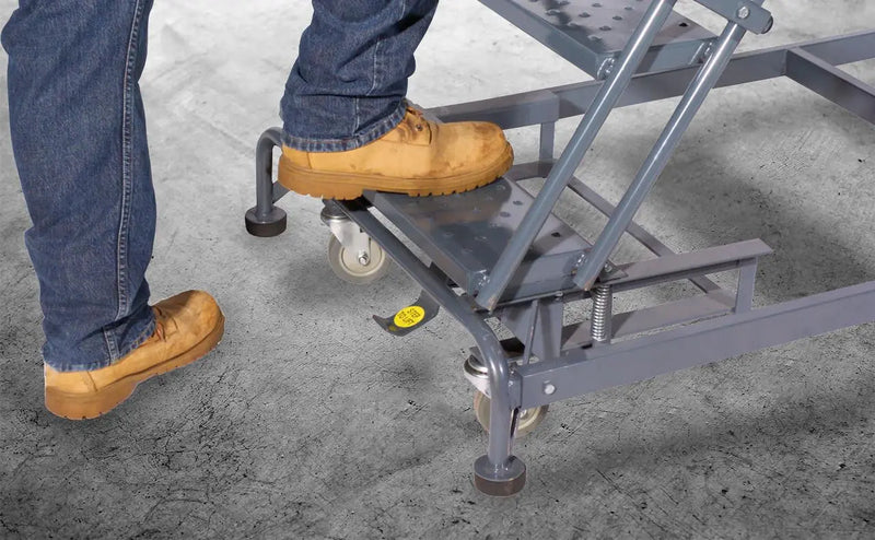Ballymore Cal-OSHA Weight-Actuated All-Directional Slope-Walk All Directional Ladder — Perforated Ballymore
