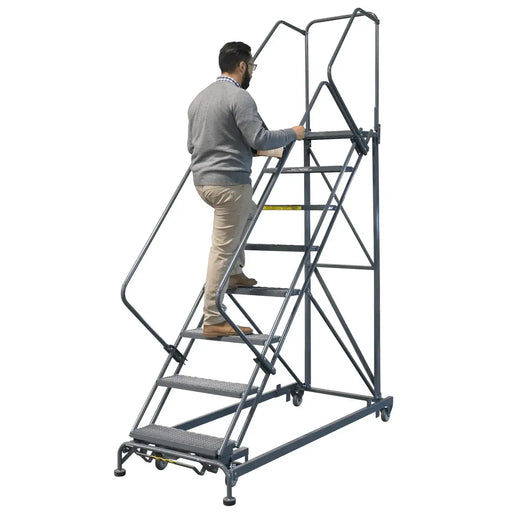 Ballymore Hds Steel Rolling Ladder - Safety Yellow Ballymore