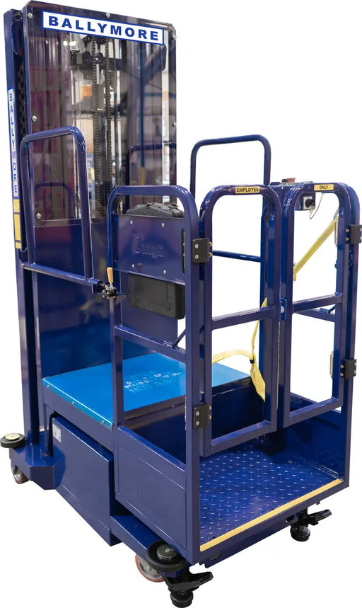 Ballymore Personnel Lift: Push-Around, Battery, 650 lb Load Capacity, 7 ft 6 in Closed Height Ballymore