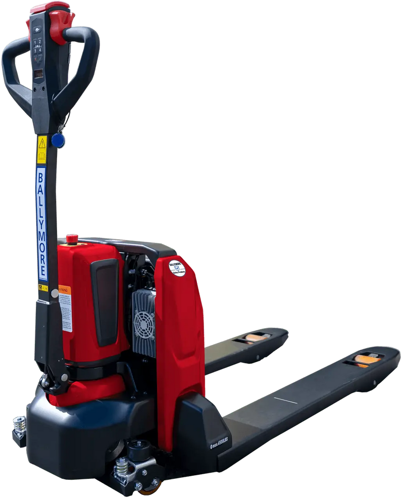 Ballymore Professional Grade Lithium Powered Pallet Jack- Electric Drive and Electric Lifting and Lowering, 4500 lb. Capacity, 27"W x 45" Long Forks Ballymore