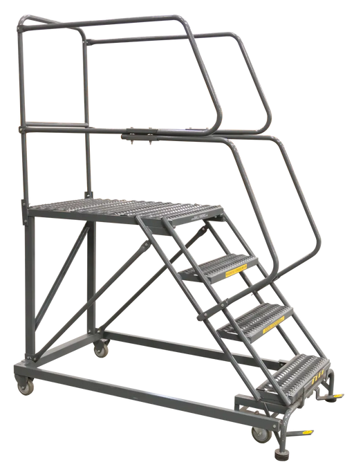 Ballymore Single Entry Work Platforms, 4 Step, 33" Wide Base, 36" Deep Platform, Serrated Tread Ballymore