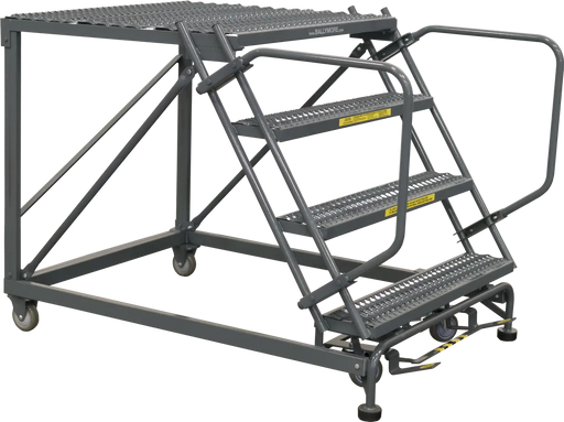 Ballymore Single Entry Work Platforms, 4 Step, No Rails, 33" Wide Base, 36" Deep Platform, Serrated Tread Ballymore