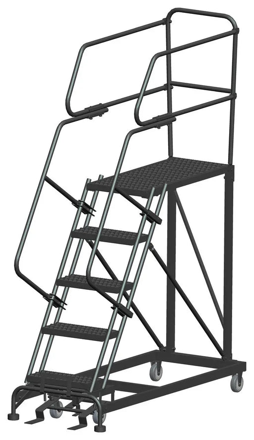 Ballymore Single Entry Work Platforms, 5 Step, 33 In Wide Base, 36 in Deep Platform, Serrated Tread Ballymore