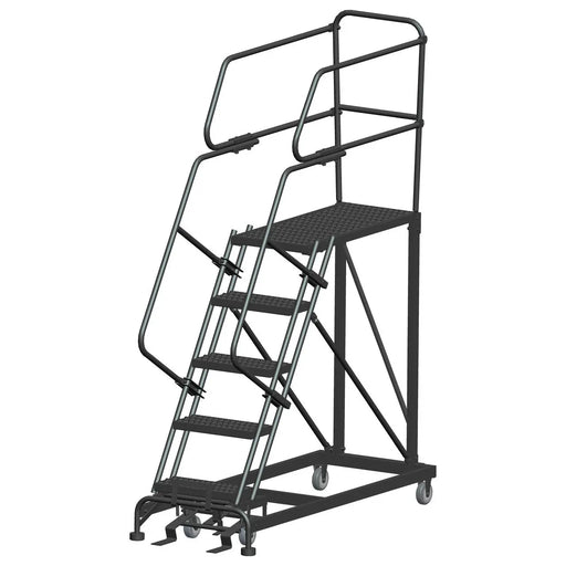 ballymore single entry work platforms 5 step 33 in wide base 36 in deep platform serrated tread setup