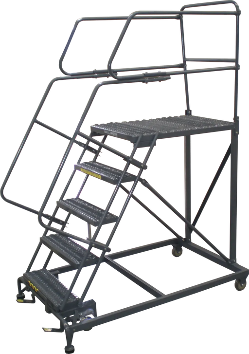 Ballymore Single Entry Work Platforms, 5 Step, 38 In Wide Base, 36 in Deep Platform, Serrated Tread Ballymore