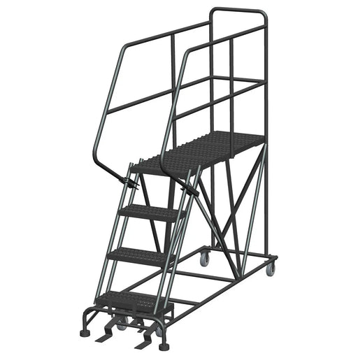 ballymore single entry work platforms 50 incline 4 step 33 in wide base 48 in deep platform serrated tread rear exit