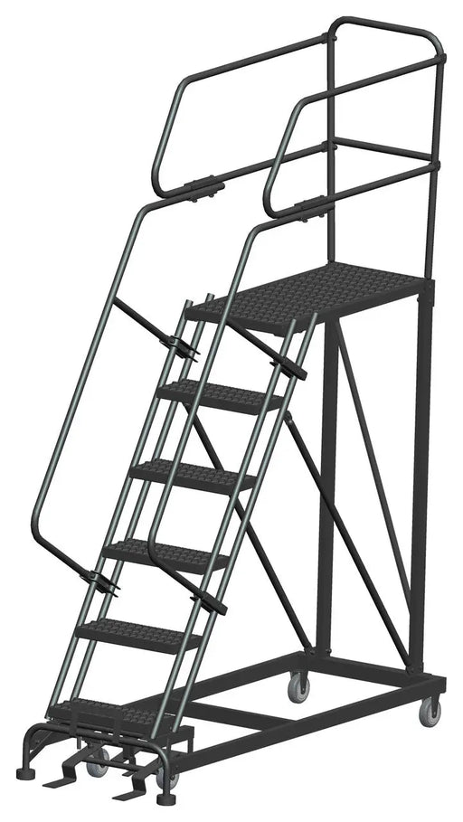 Ballymore Single Entry Work Platforms, 6 Step, 33 In Wide Base, 36 in Deep Platform, Serrated Tread Ballymore