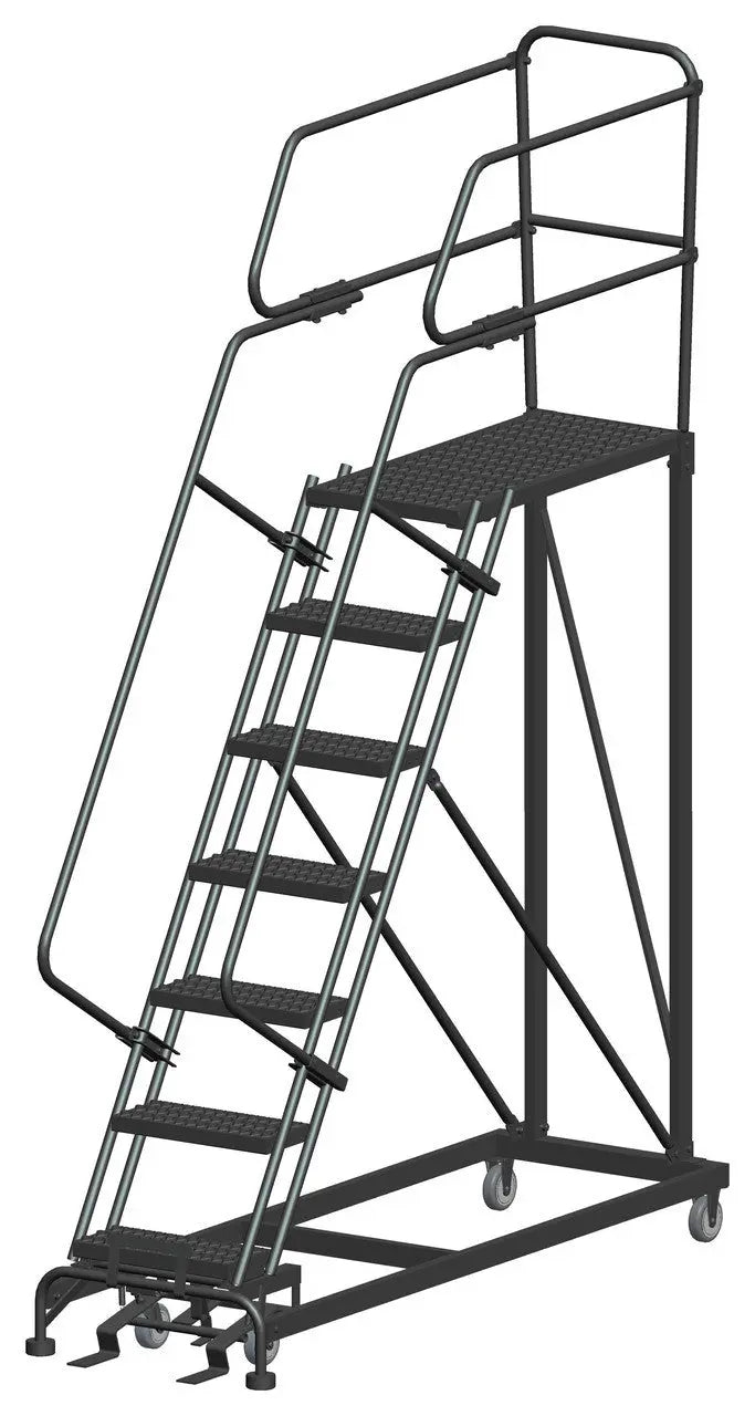 Ballymore Single Entry Work Platforms, 7 Step, 33 In Wide Base, 36 in Deep Platform, Serrated Tread Ballymore