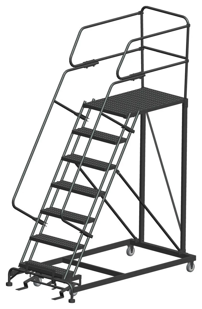 Ballymore Single Entry Work Platforms, 7 Step, 38 In Wide Base, 36 in Deep Platform, Serrated Tread Ballymore