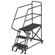 Ballymore Single Entry Work Platforms, CALOSHA, 3 Step, 33 In Wide Base, 36 in Deep Platform, Serrated Tread
