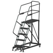 Ballymore Single Entry Work Platforms, CALOSHA, 5 Step, 33 In Wide Base, 36 in Deep Platform, Serrated Tread