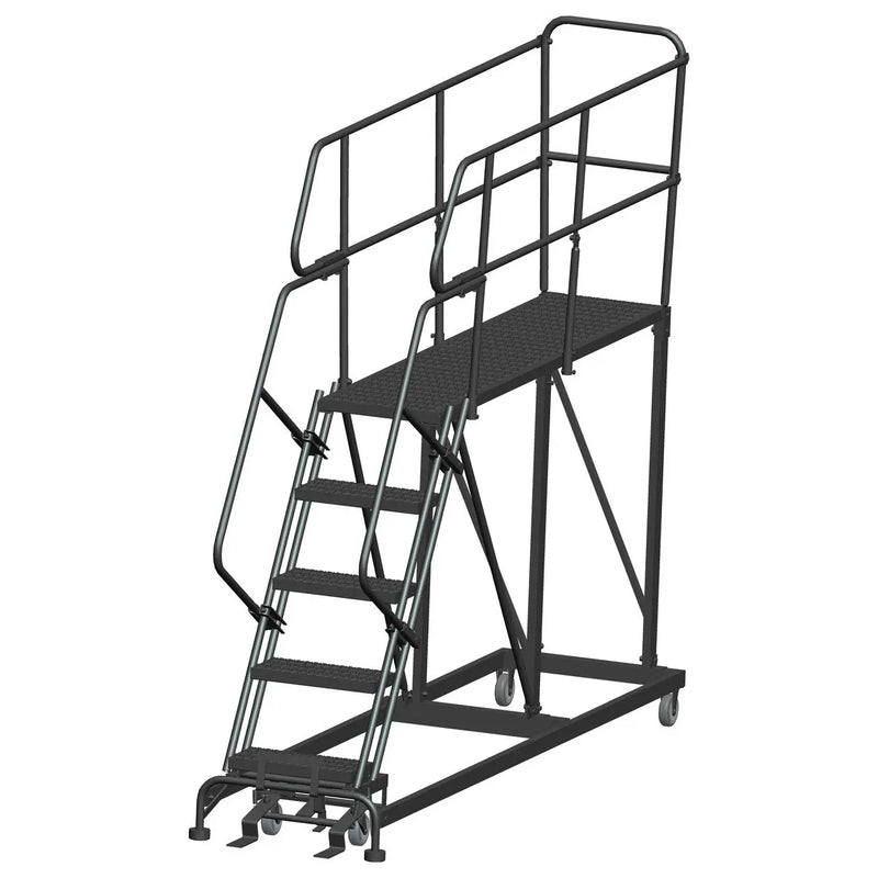 ballymore single entry work platforms calosha 5 step 33 in wide base 72 in deep platform serrated tread