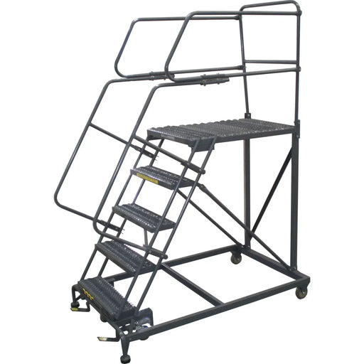 Ballymore Single Entry Work Platforms, CALOSHA, 5 Step, 38 In Wide Base, 36 in Deep Platform, Serrated Tread