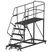 ballymore single entry work platforms calosha 5 step 38 in wide base 72 in deep platform serrated tread