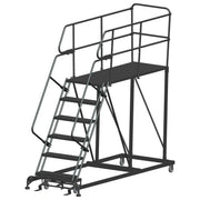 ballymore single entry work platforms calosha 6 step 38 in wide base 72 in deep platform serrated tread