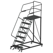 Ballymore Single Entry Work Platforms, CALOSHA, 7 Step, 38 In Wide Base, 36 in Deep Platform, Serrated Tread