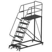 Ballymore Single Entry Work Platforms, CALOSHA, 7 Step, 38 In Wide Base, 48 in Deep Platform, Serrated Tread