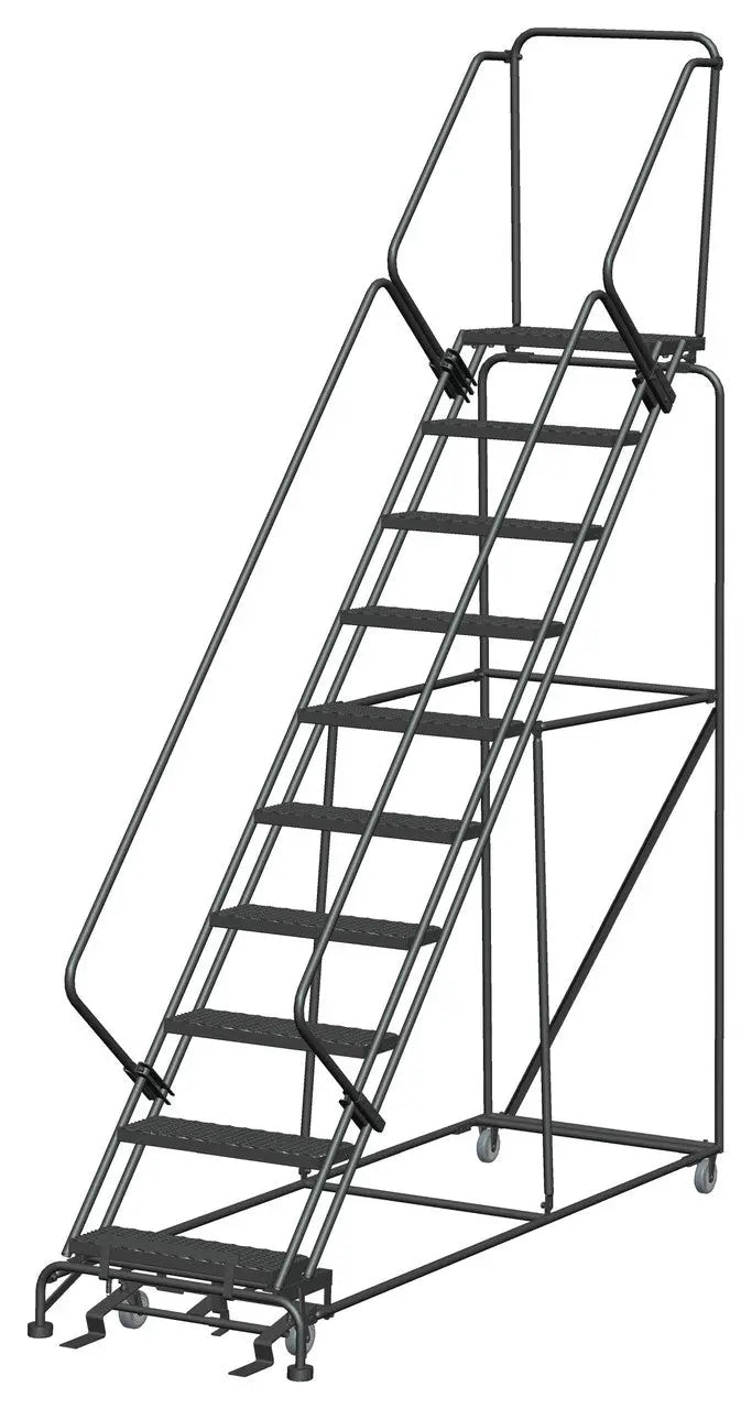 Ballymore Slope-Walk Steel Rolling Ladder — Expanded Metal Ballymore