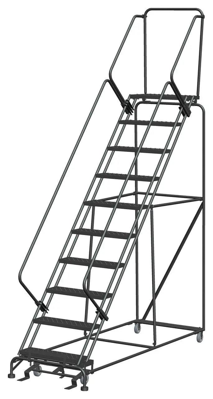 Ballymore Slope-Walk Steel Rolling Ladder — Perforated Ballymore