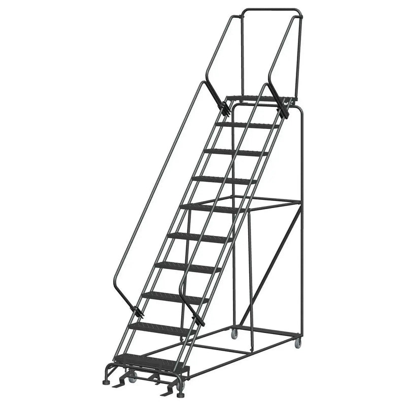 Ballymore Slope-Walk Steel Rolling Ladder — Perforated Ballymore