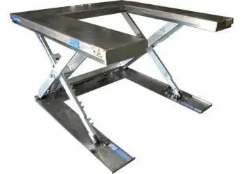 Ballymore Stainless Galvanized "U" Lift Table 3.3K Capacity 60x56 Hand Controls Ballymore