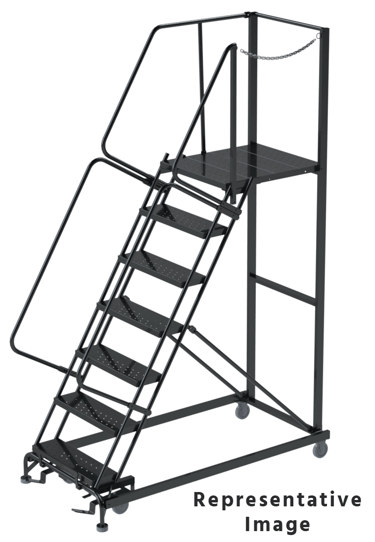 Ballymore Steel Rolling Ladder — Expanded Metal Ballymore
