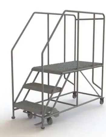 Ballymore Tri-Arc Forward Descent Rolling Work Platform: 3 Steps, 30 In, 24 In Platform Wide, 47 In Platform Deep Ballymore