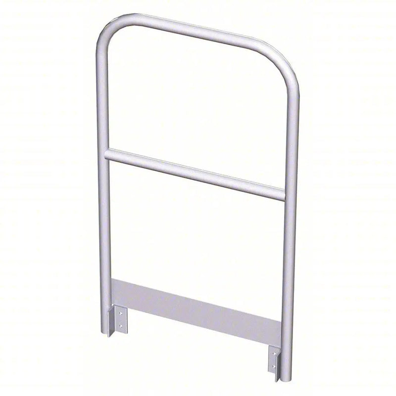 Ballymore Tri-Arc Platform Handrail: 42 In Overall Height, 30 In Overall Lg, Aluminum, 500 Lb Load Capacity Ballymore