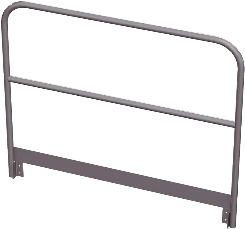 Ballymore Tri-Arc Platform Handrail: 42 In Overall Height, 60 In Overall Lg, Aluminum, 500 Lb Load Capacity Ballymore