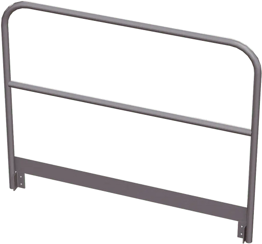 Ballymore Tri-Arc Platform Handrail: 42 In Overall Height, 60 In Overall Lg, Aluminum, 500 Lb Load Capacity Ballymore