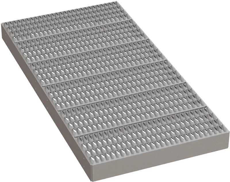 Ballymore Tri-Arc Platform Unit: Serrated, 4 In Overall Height, 60 In Platform Lg, 30 In Platform Wide, Aluminum Ballymore
