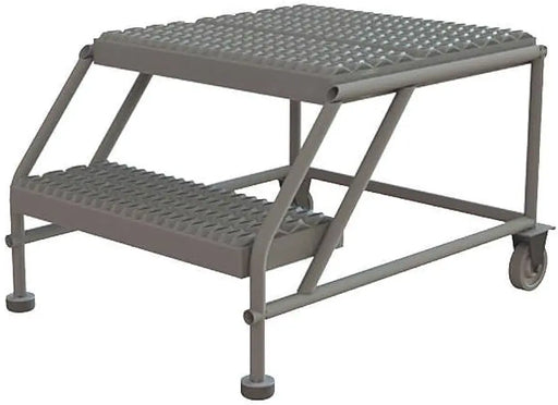 Ballymore Tri-Arc Rolling Work Platform: 2 Steps, 20 In, 24 In Platform Wide, 24 In Platform Deep, Gray, Steel Ballymore