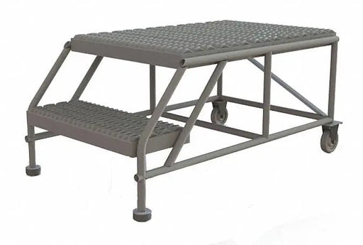 Ballymore Tri-Arc Rolling Work Platform: 2 Steps, 20 In, 24 In Platform Wide, 35 In Platform Deep, Gray, Steel Ballymore