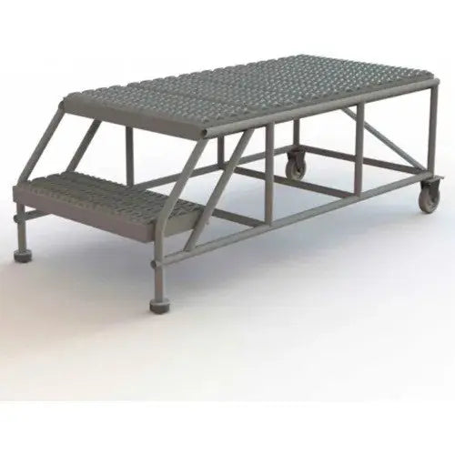 Ballymore Tri-Arc Rolling Work Platform: 2 Steps, 20 In, 24 In Platform Wide, 47 In Platform Deep, Gray, Steel Ballymore